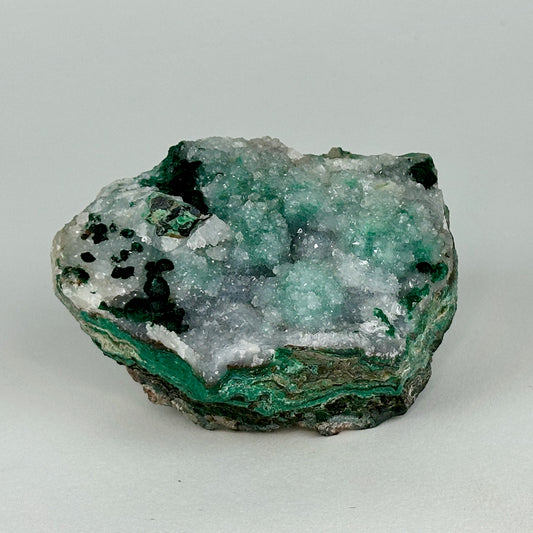 Quartz on Chrysocolla