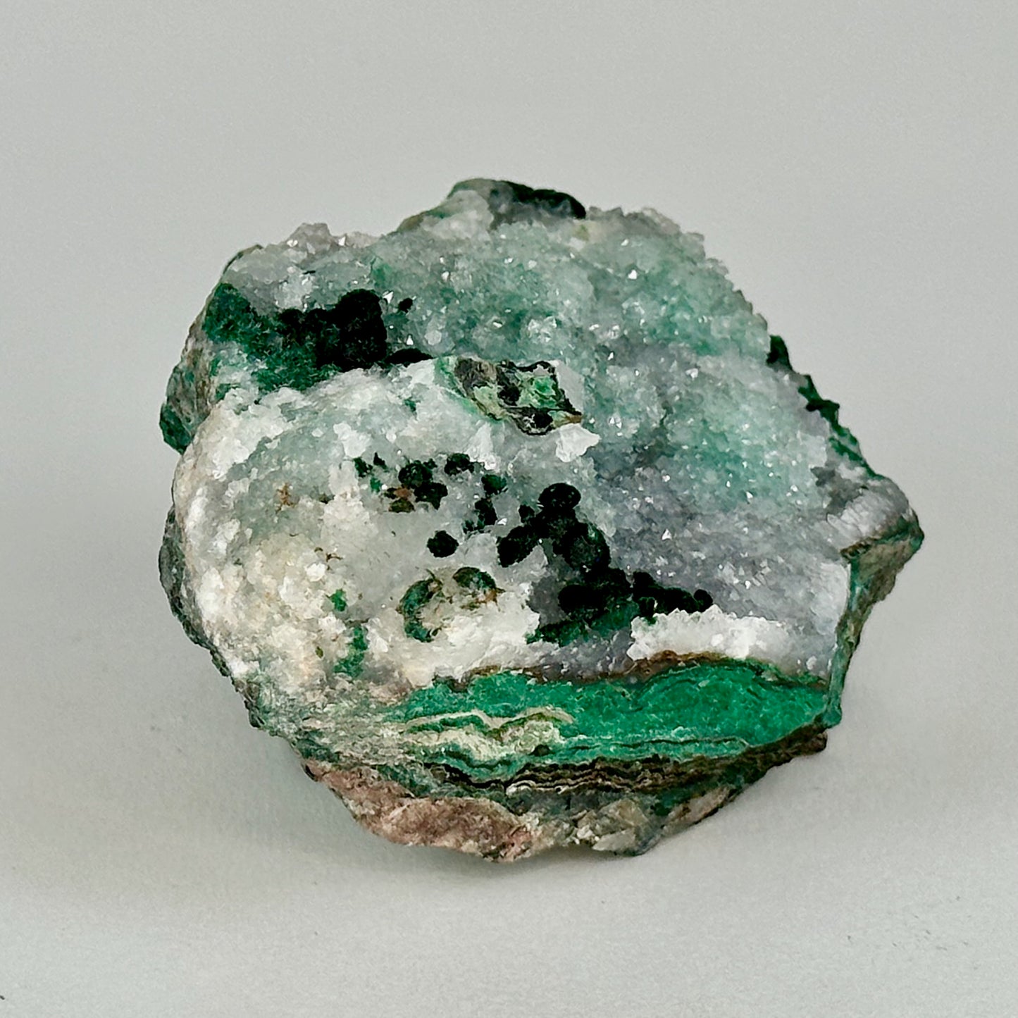 Quartz on Chrysocolla